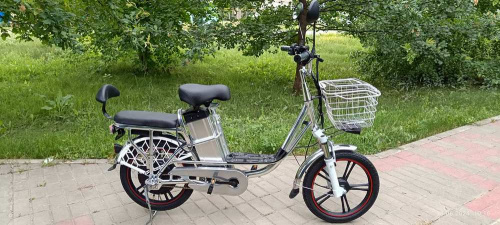 электробайк Ураган 18" алюминия рама,500W,48V20AH серебристый