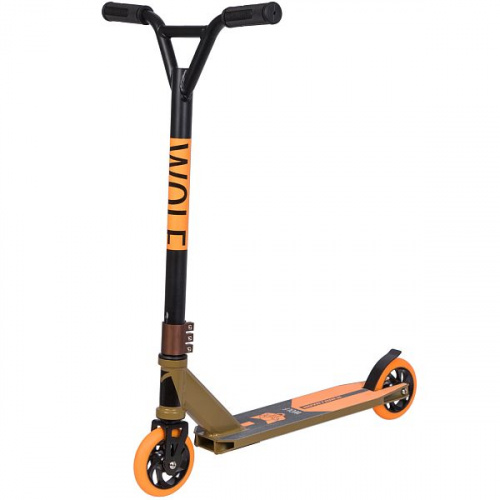 самокат трюковый Novatrack Wolf колеса 120мм (max 100кг) алюминий