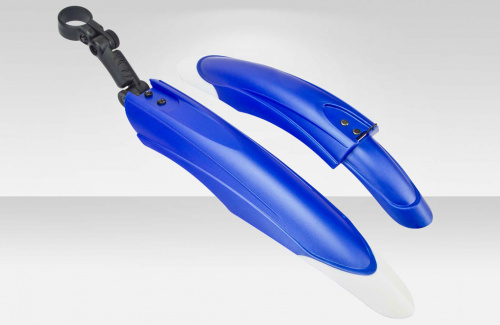 крылья для велосипеда FD-34F/R 16-20" пластик сине-белые (комплект)