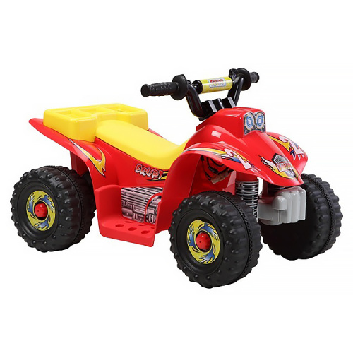 детский акк.квадроцикл 1х6V, 4,5Ah, пластиковые колеса, 65*43*43см,желто-красный