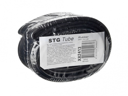 камера велосипеда STG 24"x1.75/1.95 резиновая в пакете цена за 1шт