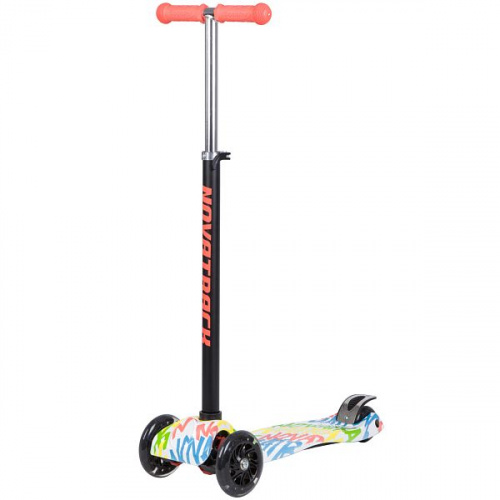 самокат-кикборд Novatrack RainBow Start Graffiti (max 60кг) 